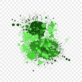 HD Green Drop Paint Splodge Transparent Background