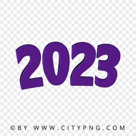 2023 Purple Numbers Text New Year HD PNG