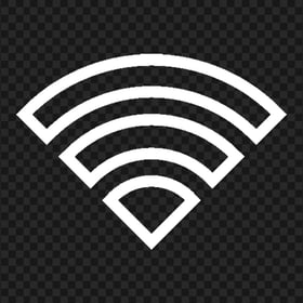 Wifi White Outline Logo Icon Symbol Transparent PNG