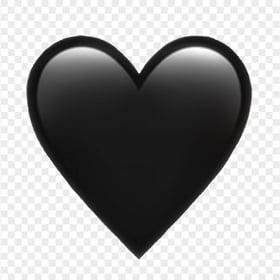 HD Black Heart Emoji Free PNG