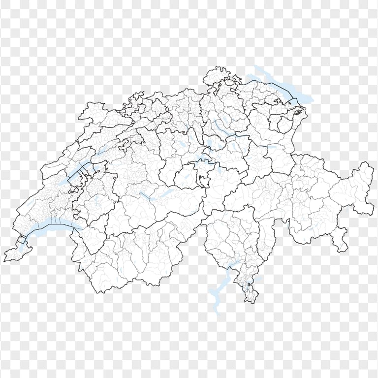 Switzerland Swiss States Map PNG Image