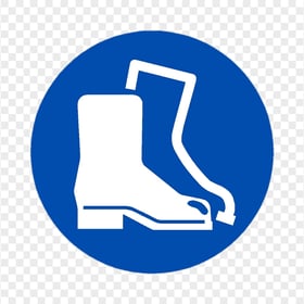 Footwear Sign Blue Icon Symbol Risk Safety