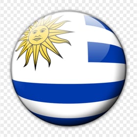 Uruguay Flag Sphere Shape Icon PNG