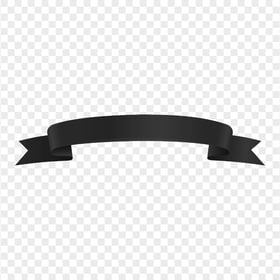 Black Illustration Ribbon Banner PNG Image