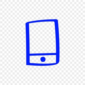 HD Blue Hand Draw Smartphone Icon Transparent PNG