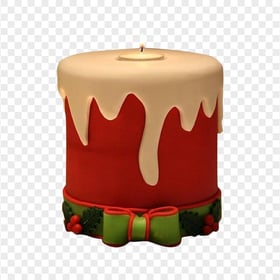 Christmas Food Candle Cake PNG Image
