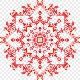 Red Floral Design Motif PNG