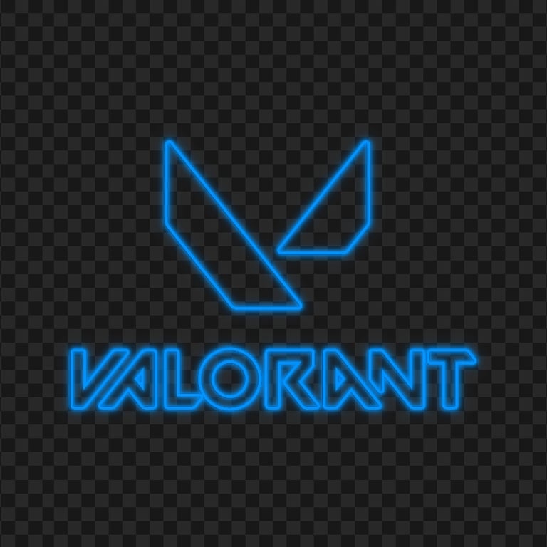 HD Valorant Neon Blue Logo With Symbol PNG | Citypng