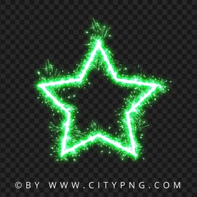 Green Shining Sparkling Firework Star Image PNG