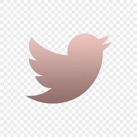 HD Twitter Bird Rose Gold Logo Icon PNG