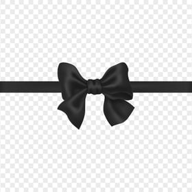 Black Gift Ribbon bow Transparent PNG