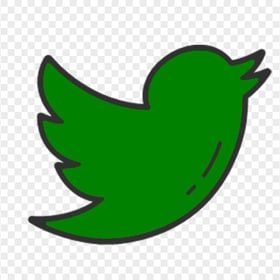 Aesthetic Green Bird Twitter Logo Icon PNG