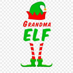 Grandma Elf Xmas Illustration Image PNG