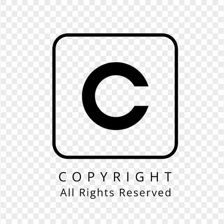 All Rights Reserved Copyright Black Logo Image PNG