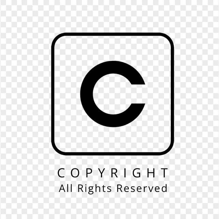 All Rights Reserved Copyright Black Logo Image PNG | Citypng