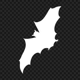 Flying Bat White Silhouette FREE PNG