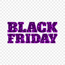 HD Black Friday Text Logo Purple Glitter PNG