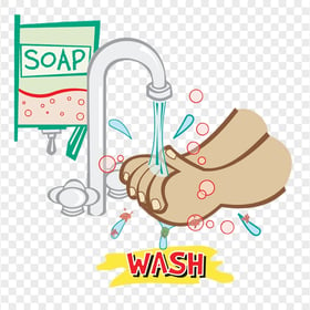 HandWash Illustration Soap Hygiene Cleaning
