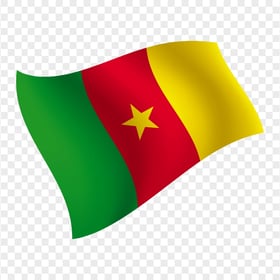 Illustration Flying Cameroon Flag PNG