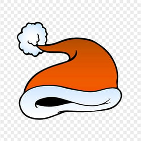 HD Beautiful Orange Christmas Santa Hat Cartoon Clipart PNG