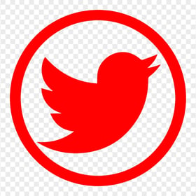 HD Circle Round Red Twitter Icon PNG