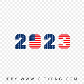 2023 USA American Flag PNG Image