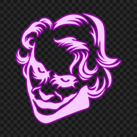 HD Joker Purple Face Neon Silhouette PNG
