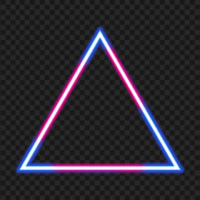 HD Pink & Blue Glowing Triangle Neon PNG