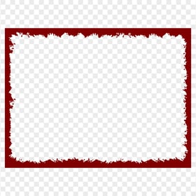 Grunge Red Rectangle Frame HD PNG