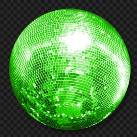 Disco Green Light Ball Transparent Background