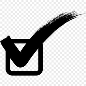 HD Black Checkbox Tick Icon Transparent PNG