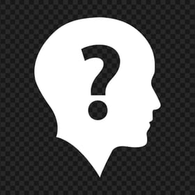 PNG Head White Silhouette Contains Question Mark Icon