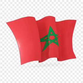 PNG Waving Illustration Morocco Flag