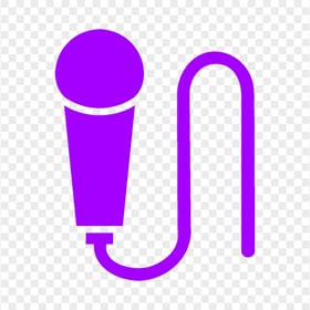 Hand Microphone Mic Purple Icon Transparent PNG