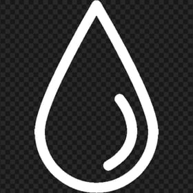 Water Drop White Icon