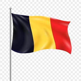 Belgium Waving Flagpole HD PNG