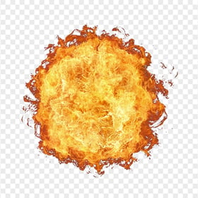 HD Explosion Ball Of Fire Circle Flame PNG