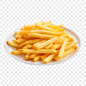 HD PNG Crust French Fries on a Dish