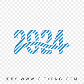 Blue 2024 Creative Text Design Image PNG