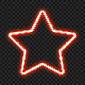 PNG Glowing Red Star Neon