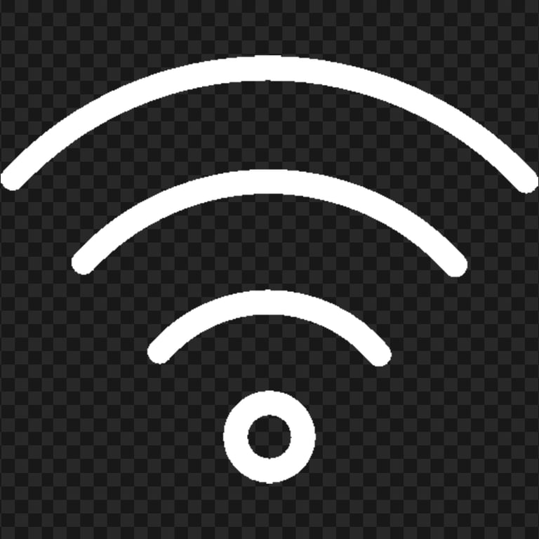 Wifi White Outline Logo Icon Symbol Transparent PNG Citypng