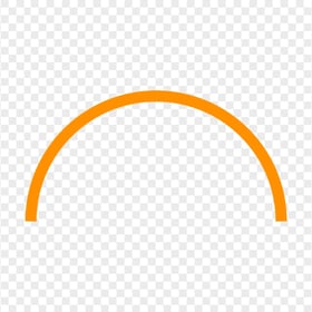 PNG Half Semi Circle Border Orange Frame