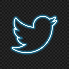 HD Neon Twitter Aesthetic Logo PNG