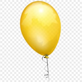 HD Yellow Gold Balloon Fly Clipart PNG