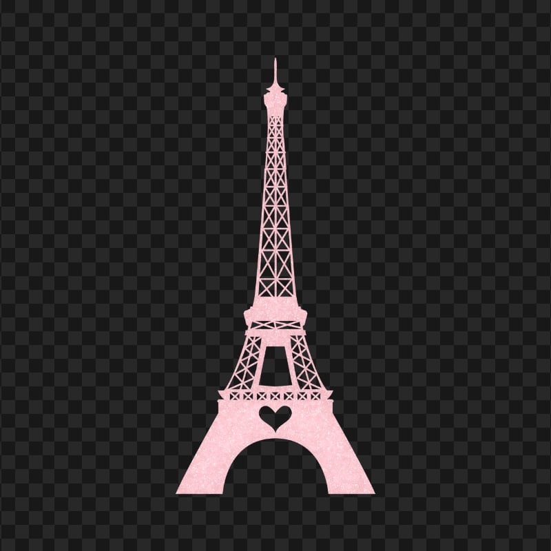 HD Pink Glitter Eiffel Tower Transparent Background Citypng