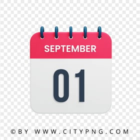 1st September Date Vector Calendar Icon HD Transparent PNG