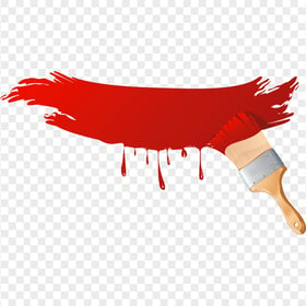 HD Red Paint Brush Illustration Cartoon PNG