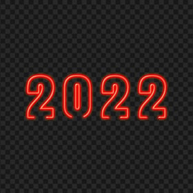 HD Creative Red Neon 2022 Text PNG