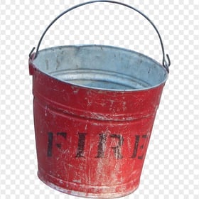 HD Real Metal Fire Bucket PNG