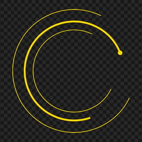 Creative Yellow Swirl Circle PNG